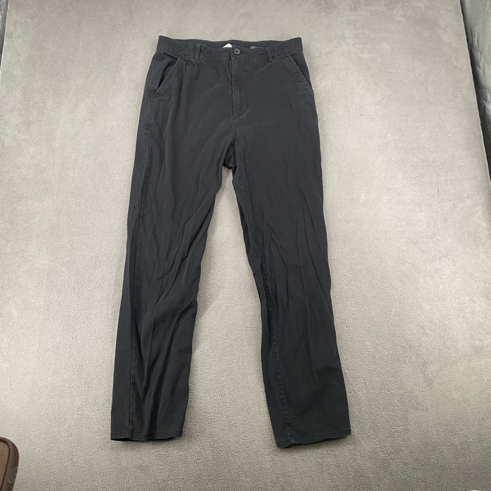 HM Slim Fit Chinos Black Stretch Cotton Twill Pants Size US 20 Mens 31x27.5